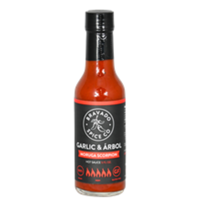 BRAVADO SPICE CO, GARLIC & ARBOL MORUGA SCORPION Hot Sauce