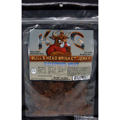 BULL'S HEAD BRISKET JERKY, HAUNTING HEAT (GHOST PEPPER)