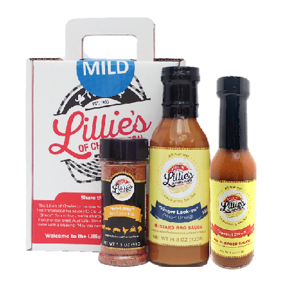 LILLIE'S OF CHARLESTON, MILD VARIETY 3-PK BOX - Special Blend HS, Finger Leek-en BBQ, Ho-Lotta Rub