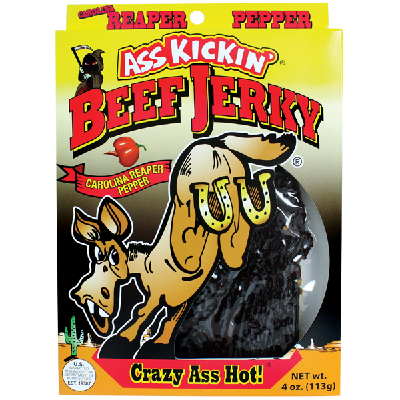 ASS KICKIN', CAROLINA REAPER BEEF JERKY