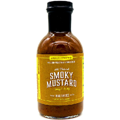 AMERICAN STOCKYARD, SMOKY MUSTARD BBQ SAUCE