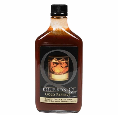 BOURBON Q, Churchill Downs, GOLD RESERVE Roasted Garlic & Chipotle Kentucky Bourbon BBQ