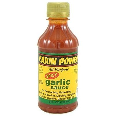 CAJUN POWER, Spicy Garlic Hot Sauce