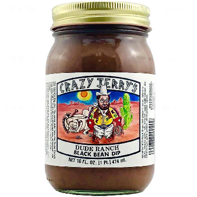 Crazy Jerry's, DUDE RANCH Black Bean Dip (Mild)